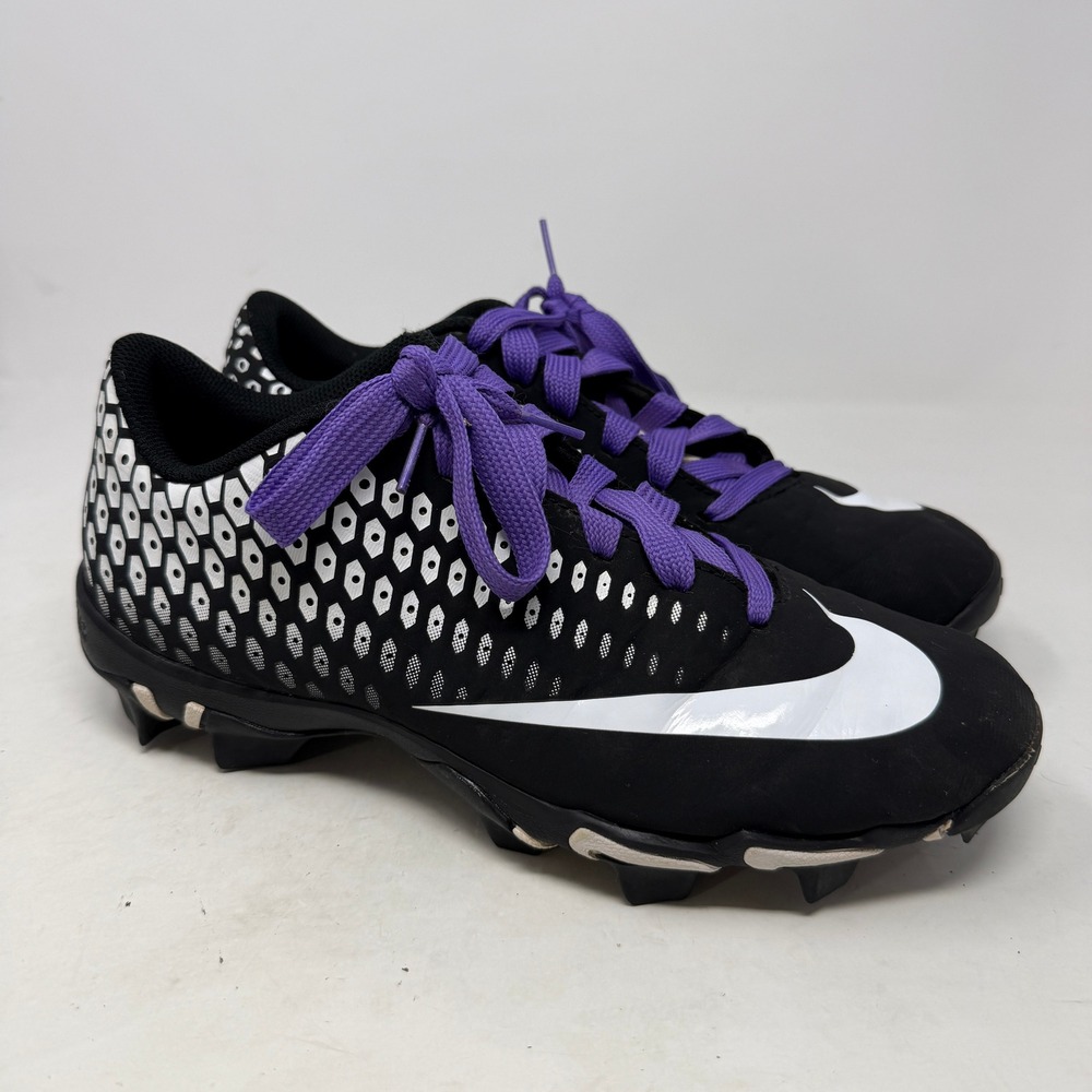 Nike Hyperdiamond 2 Keystone Softball Cleats Black Purple AO7945-001 Mens 8